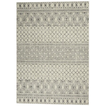 Palacedesigns 5 x 7 ft. Ivory & Gray Geometric Area Rug PA3648378
